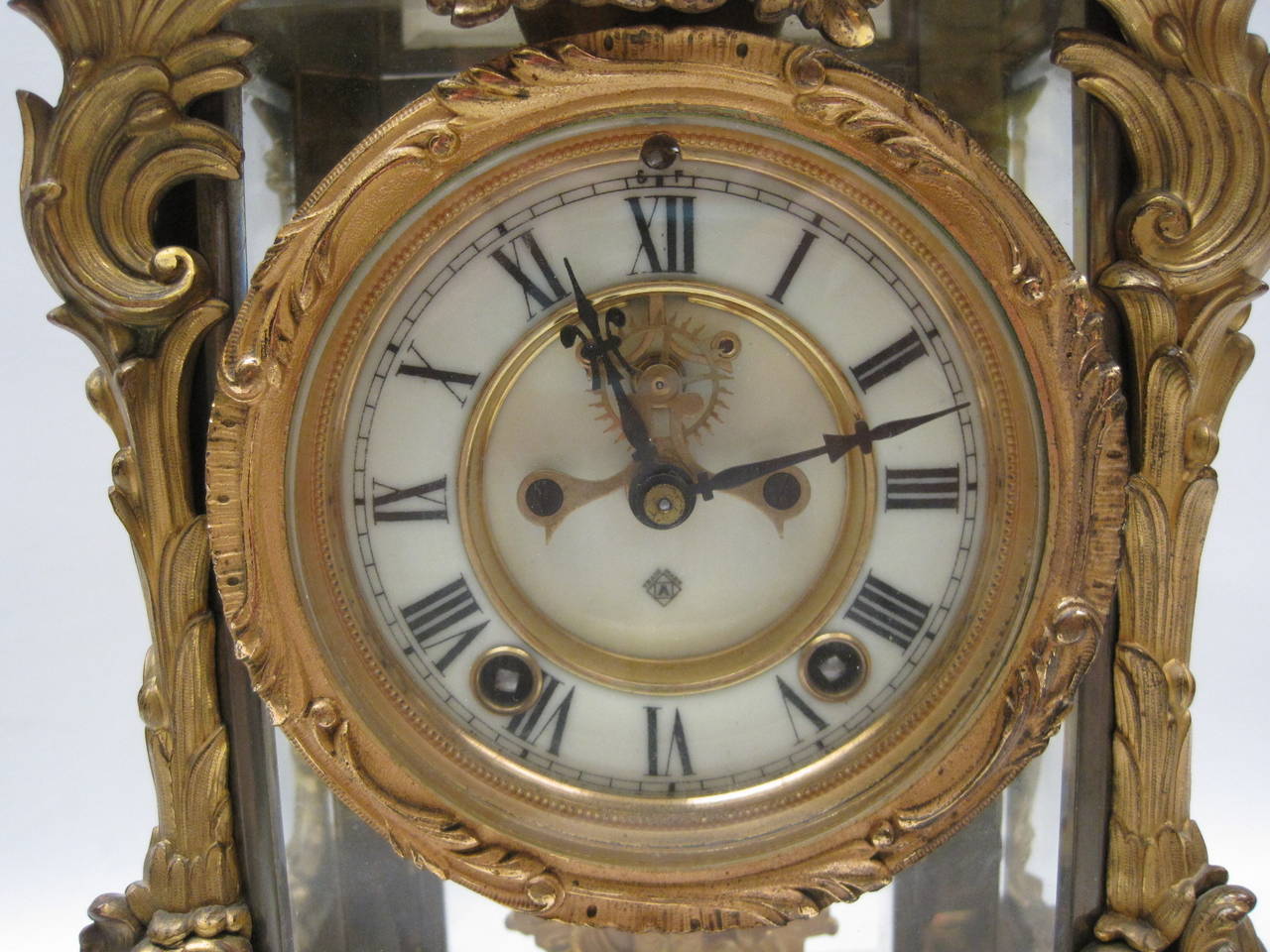 American Ansonia Shelf Clock in Ornate French Style Case In Good Condition In Hamilton, Ontario