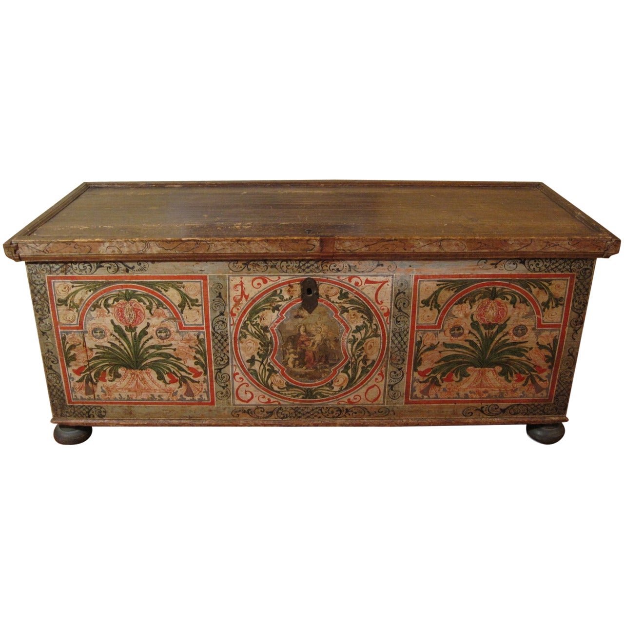 18th Century Blanket Box or Wedding Dowry Chest For Sale