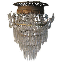 Antique Turn of the Century French Crystal Chandelier