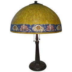 Antique Handel Lamp, Signed American Table Lamp