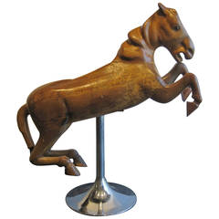  Carousel Horse, Hand-Carved Wood Circa 1900 American