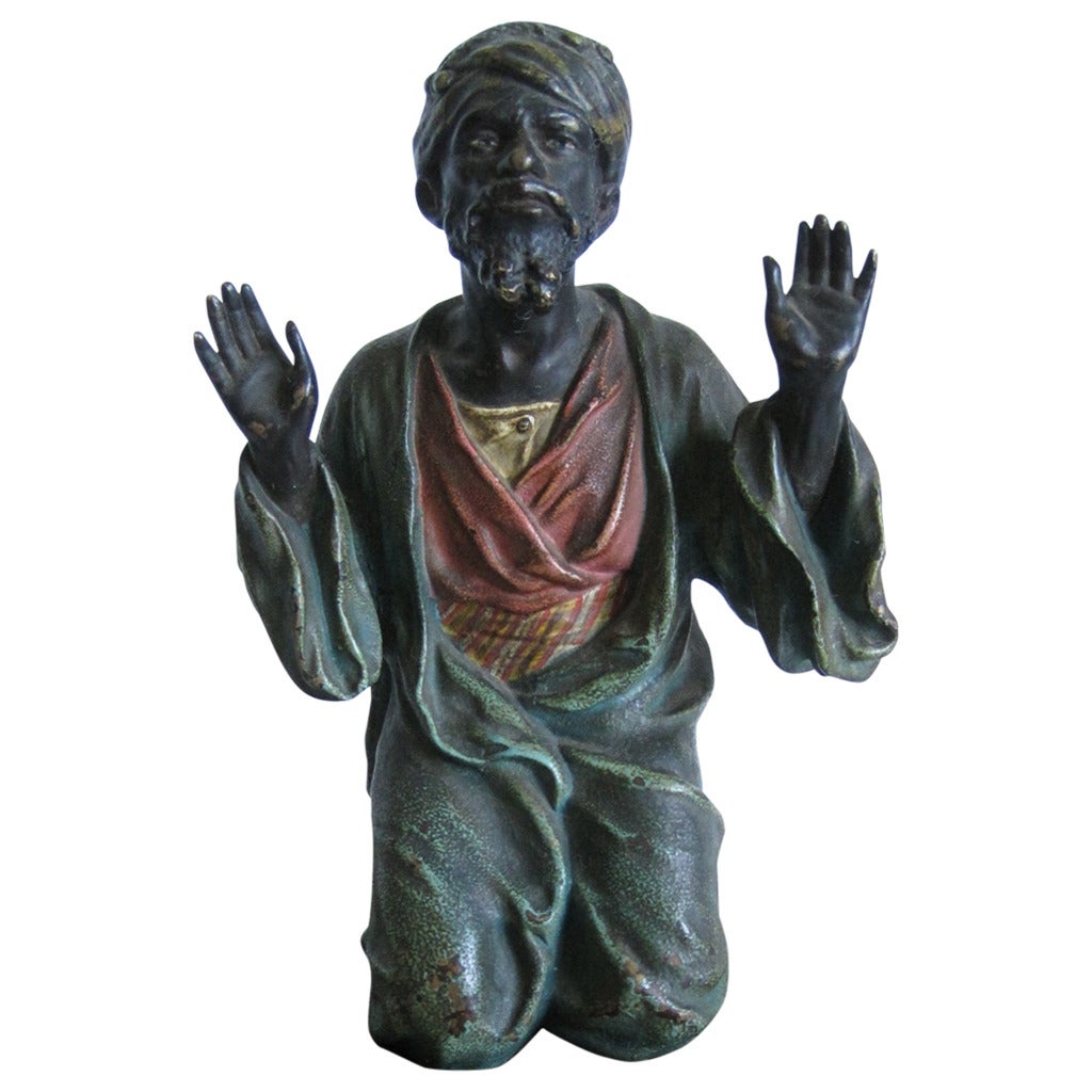 Franz BERGMAN (1898-1963) Vienna bronze man sculpture