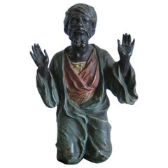 Franz Xaver Bergman Bronze Sculpture, Cold Painted Arab