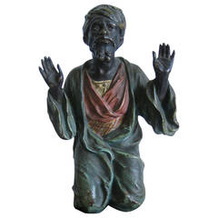 Franz Xaver Bergman Bronze Sculpture, Cold Painted Arab 2