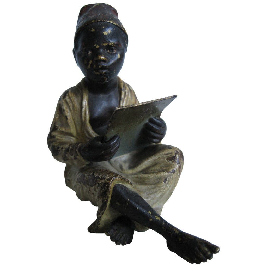 Franz Xaver Bergman Bronze Sculpture of Arab Boy