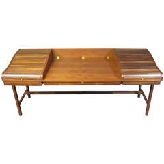 Edward Wormley Roll Top Desk for Dunbar, Rosewood American Mid-Century Modern