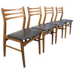 Set of Four Findahls Møbelfabrik Danish Teak Dining Chairs, Mid-Century Modern