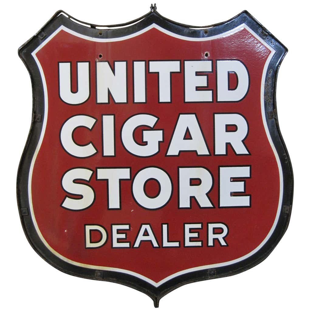 United Cigar Store Porcelain Sign, Tobacco at 1stDibs | united cigar ...