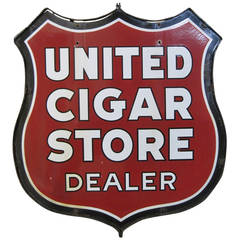 United Cigar Store Porcelain Sign, Tobacco 7