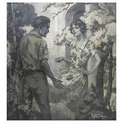 Lydia Fraser Oil Painting, Art Deco