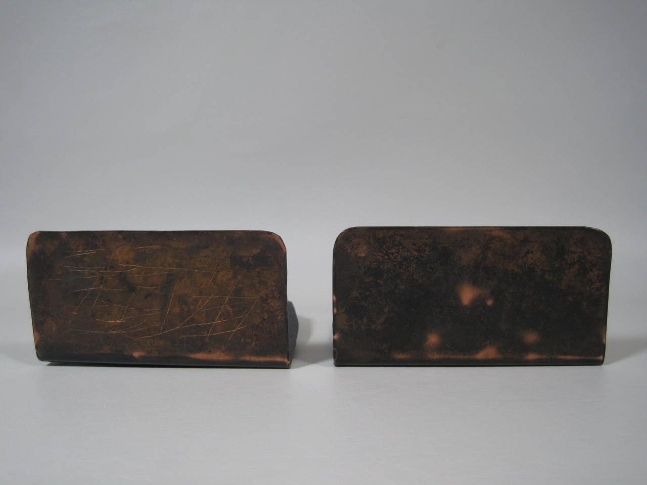 Arts and Crafts Carl Sorensen American Bookends, Hammered Copper Metalwork