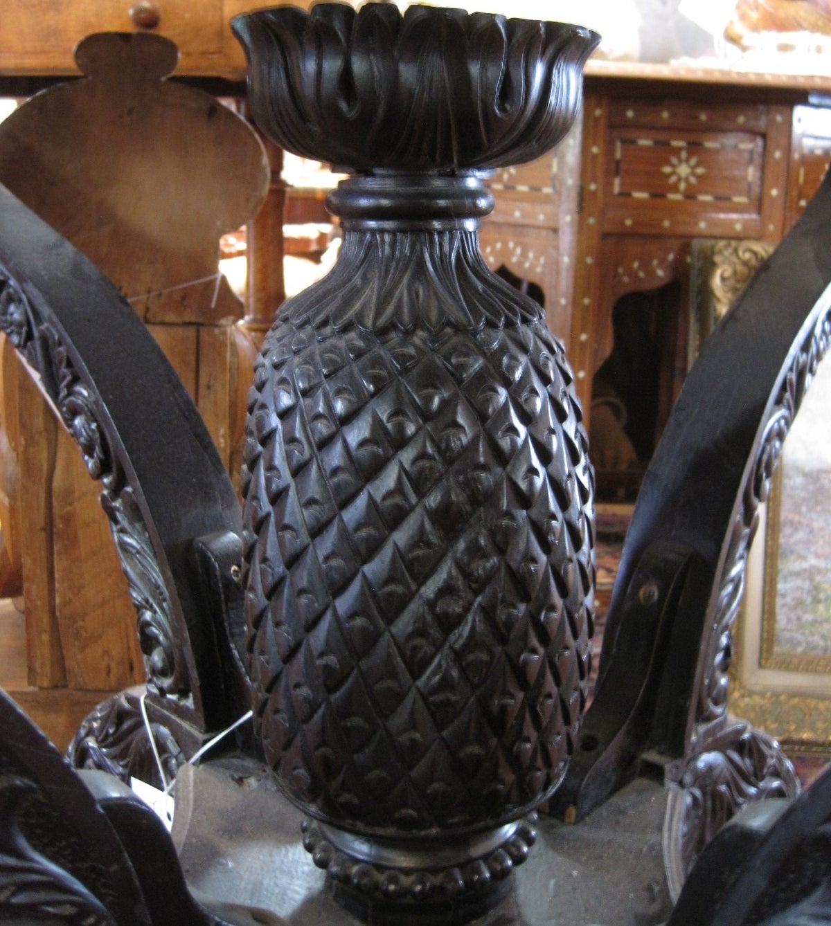 Ceylonese Ebony Dining Table, Anglo-Indian, 19th Century 1