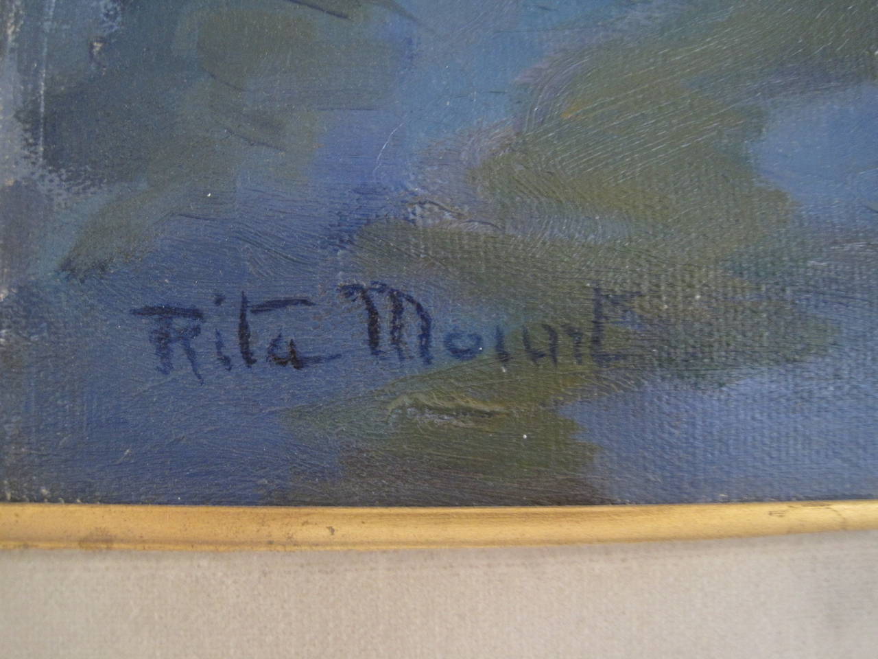 Rita Mount Painting, Oil on Canvas In Excellent Condition For Sale In Hamilton, Ontario