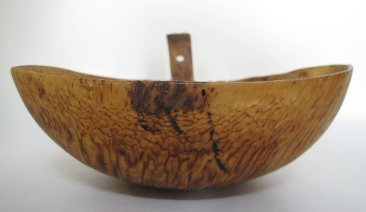 North American Native American Northwest Coast Tribal Sheep Horn Ladle