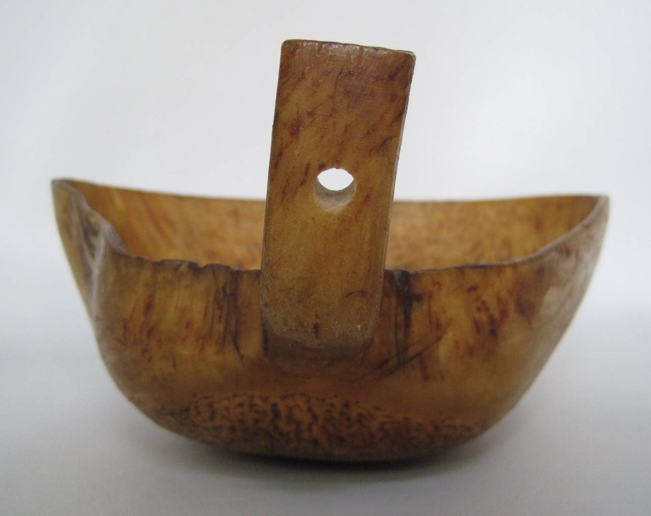 19th Century Native American Northwest Coast Tribal Sheep Horn Ladle