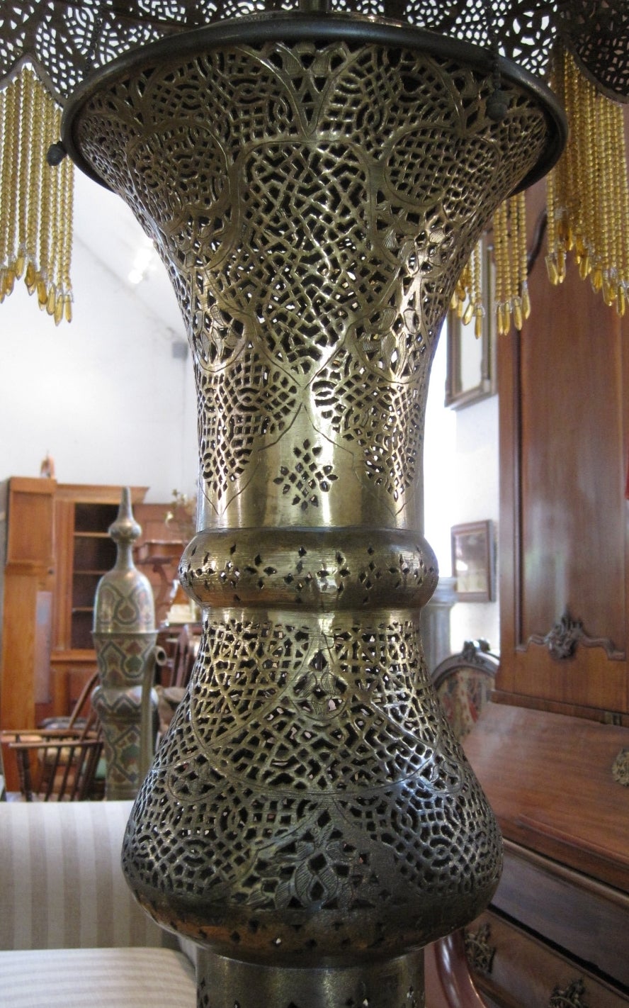 Middle Eastern Reticulated Floor Lamp, Moorish Revival In Good Condition In Hamilton, Ontario