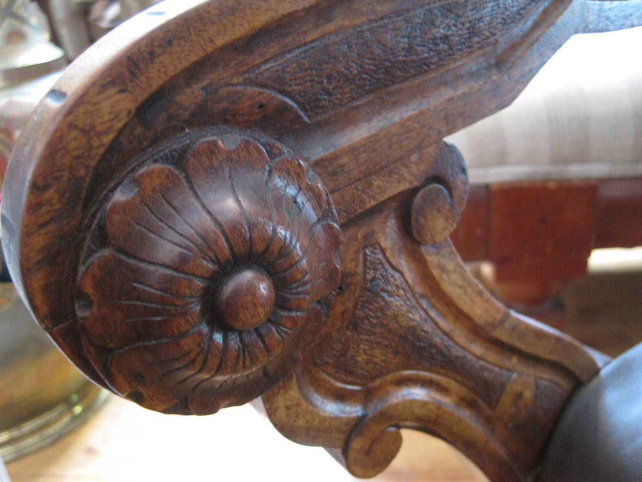 Hand-Carved Renaissance Revival Armchair 1