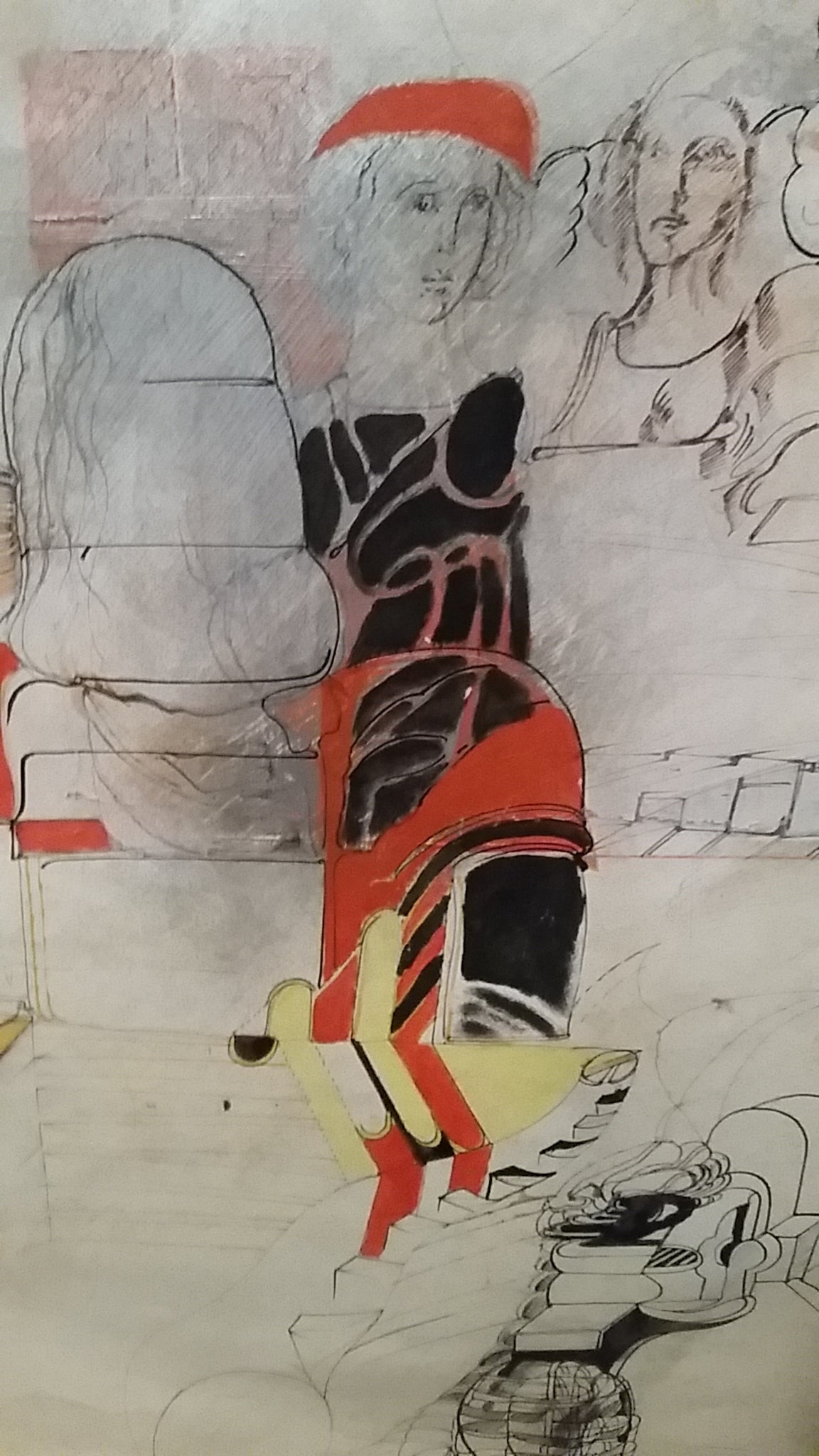 Olja Ivanjicki mixed media painting (Serbia 1931-2009).

Free shipping within the United States and Canada.

Olja Ivanjicki was born in Pancevo (Serbia) as the only daughter of Russian emigrants Vasily Vasilenko Ivanjicki and Veronica