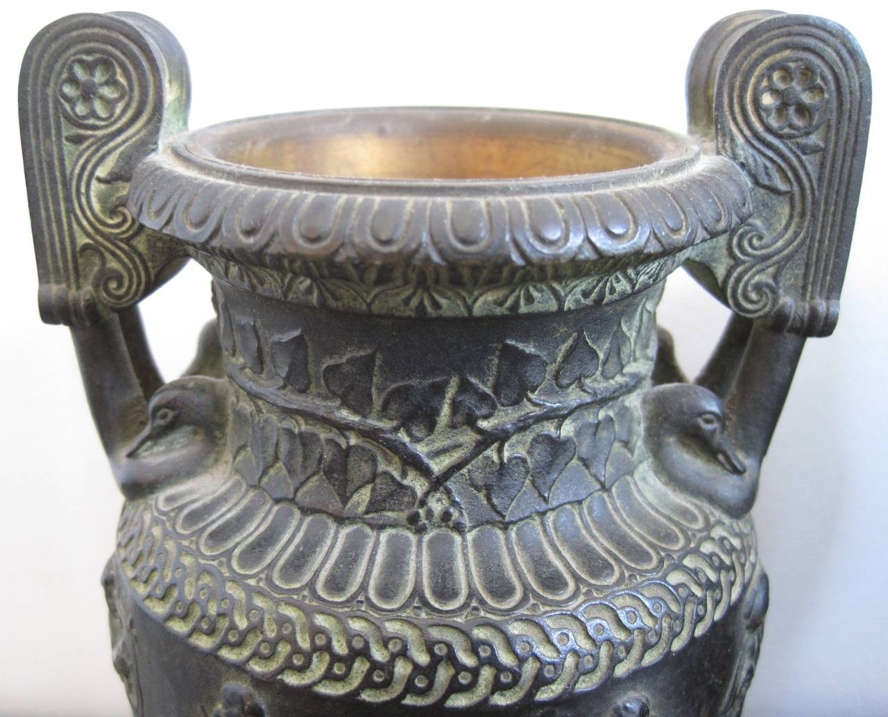 19th Century Bronze Urns, Neoclassical Revival 2