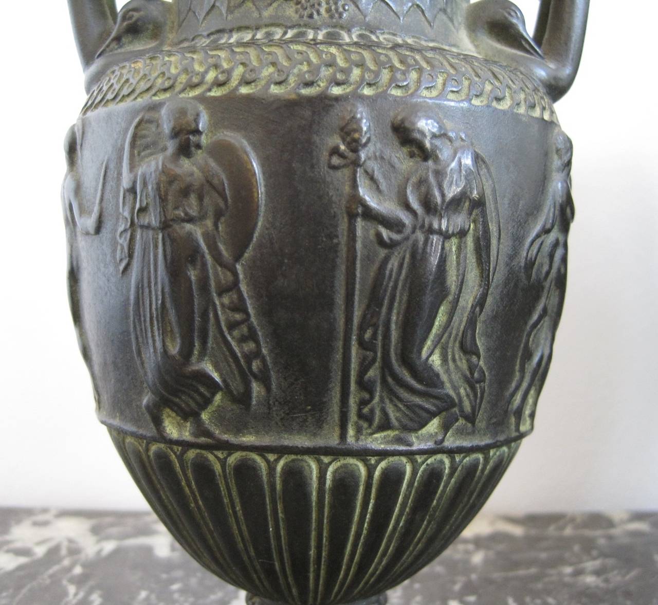 19th Century Bronze Urns, Neoclassical Revival In Excellent Condition In Hamilton, Ontario