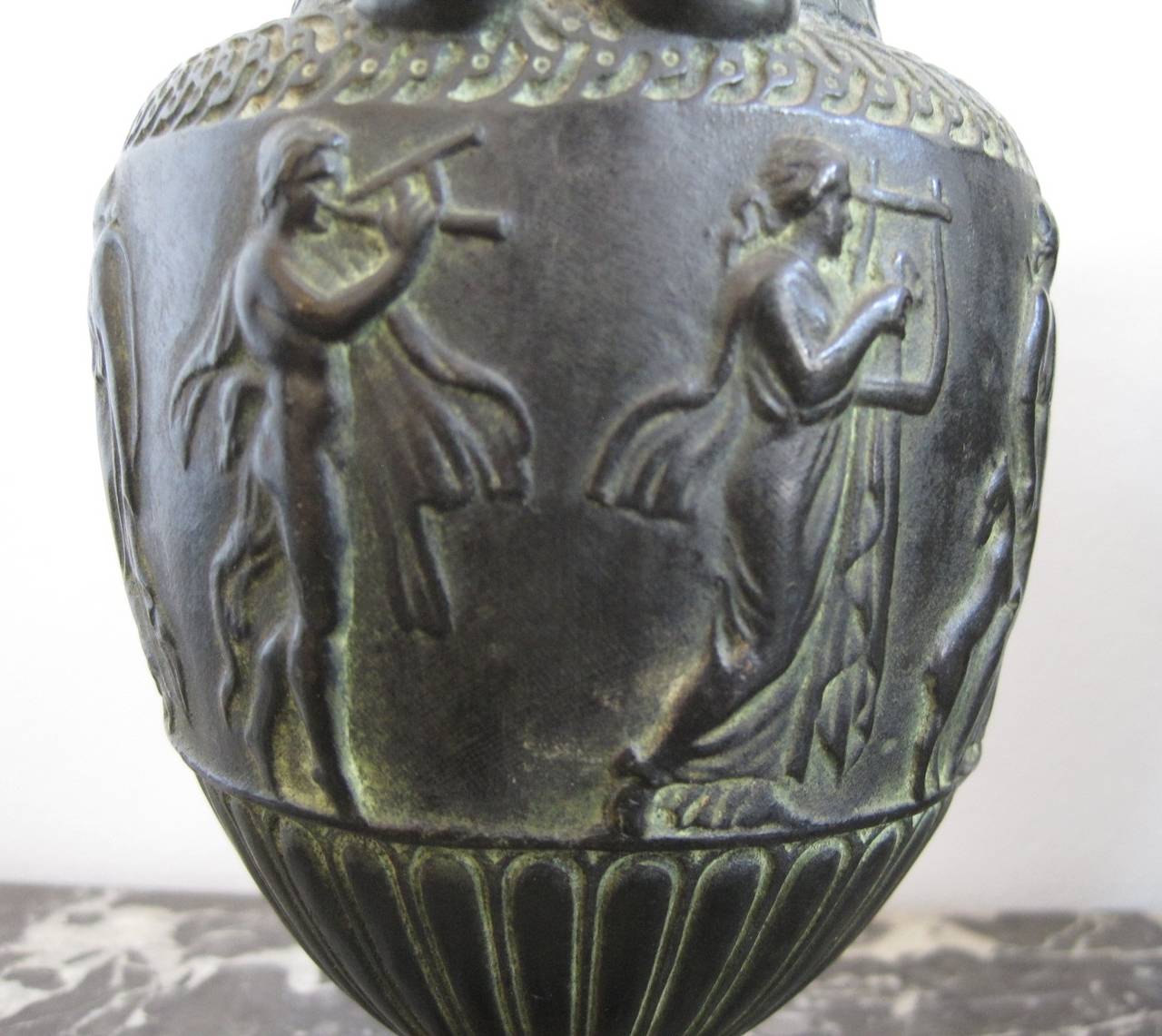 19th Century Bronze Urns, Neoclassical Revival 1