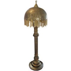 Antique Middle Eastern Reticulated Floor Lamp, Moorish Revival