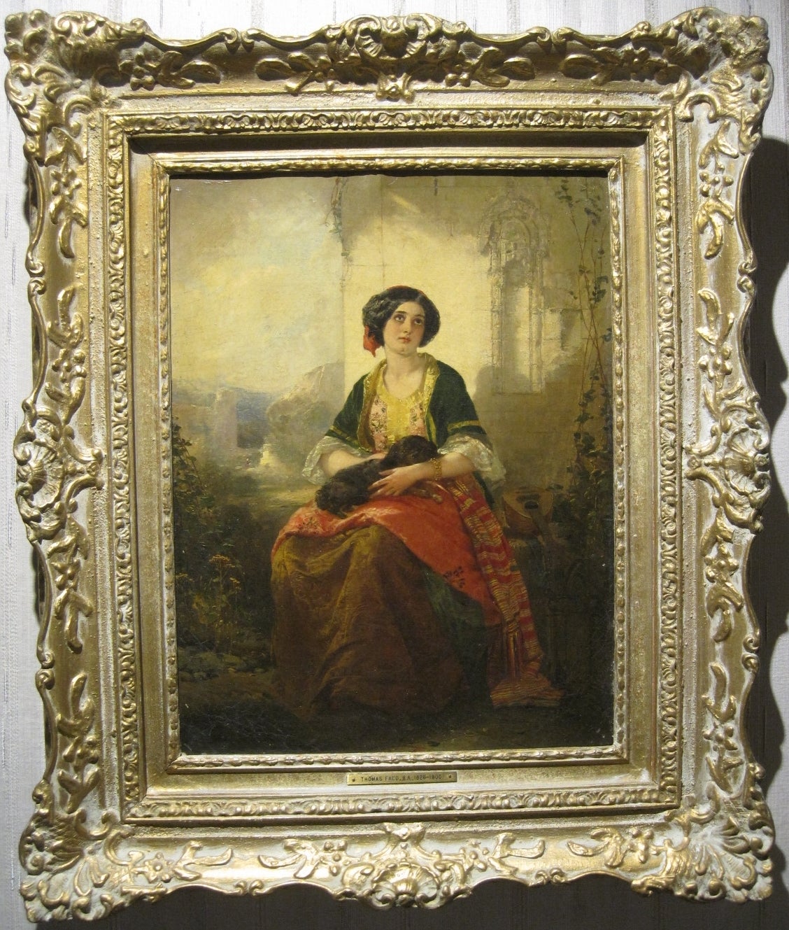 19th century Thomas Faed oil on canvas painting (Scottish 1826-1900).

Free shipping within the United States and Canada.

Thomas Faed RSA was a Scottish painter who is said to have done for Scottish art what Robert Burns did for Scottish