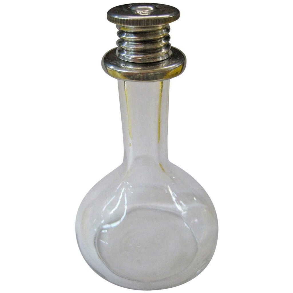 "Eau De Rose" Bottle with Sterling Silver Top