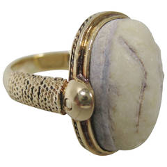14-carat Gold Ancient Egyptian Scarab Ring