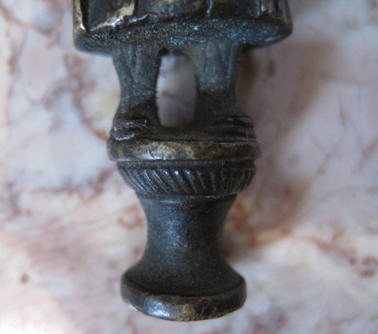 Georgian 19th Century Bronze Figural Novelty Wax Stamp For Sale