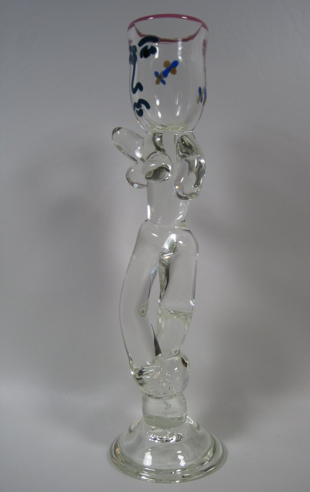Verre d'art Sculpture de femme figurative en verre d'art de William Bernstein en vente