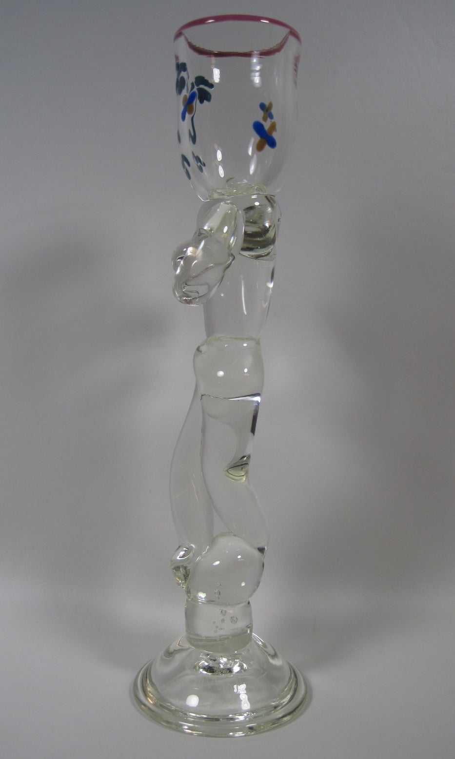 American William Bernstein Art Glass Figural Lady Sculpture For Sale