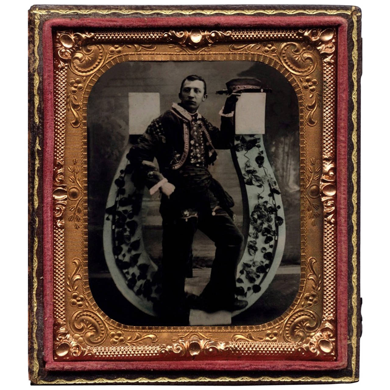 Jockey Tintype-Fotografie mit Pferderennen aus dem 19. Jahrhundert
