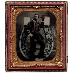 19th Century Horse Racing Jockey Tintype Photograph