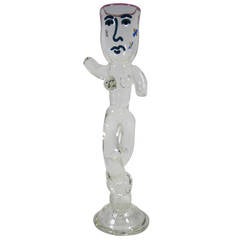 William Bernstein Art Glass Figural Lady Sculpture 7