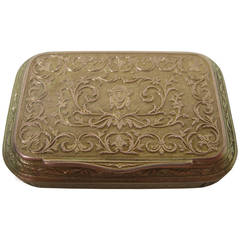 14-Karat Two-Tone Gold Snuff Box, 19th Century