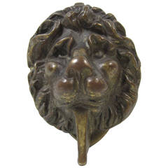 Antique Bronze Lion Head Door Knocker