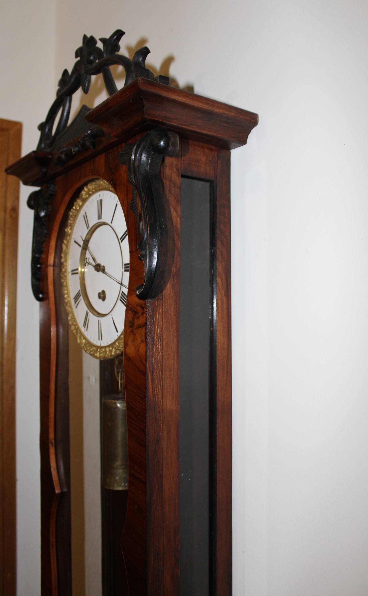 Vienna Regulator Wall Clock, 19th Century In Good Condition For Sale In Hamilton, Ontario