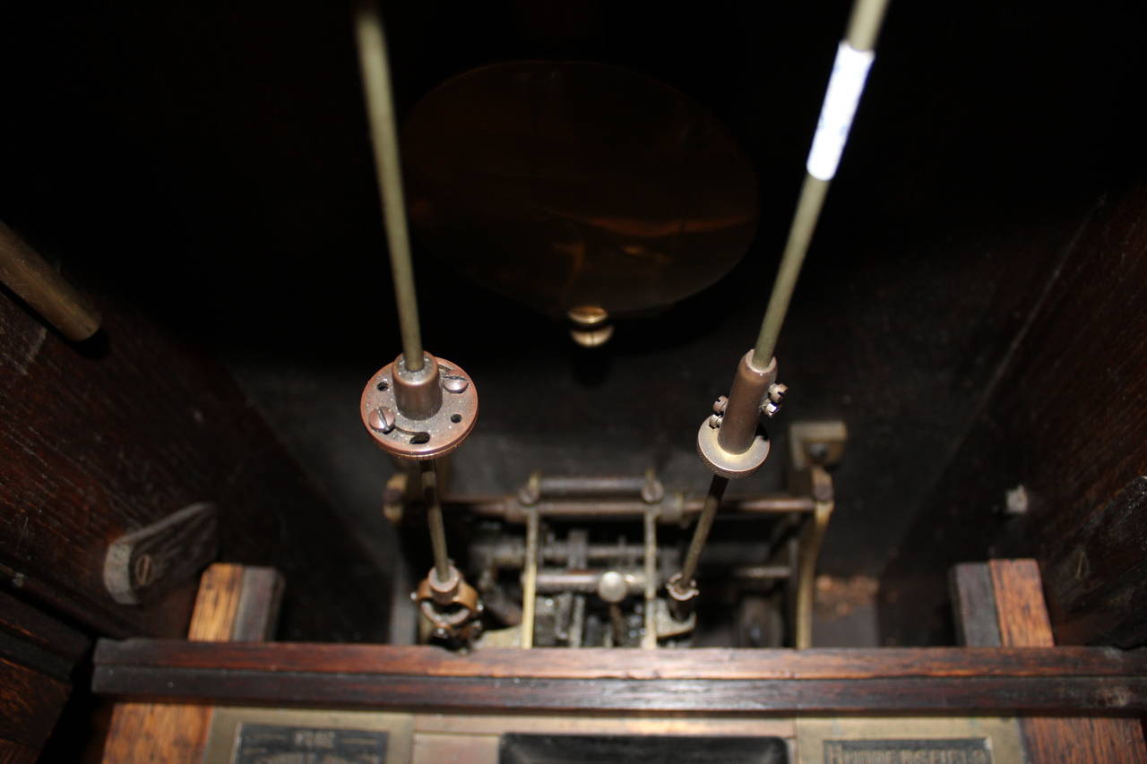 antique time recorder clock