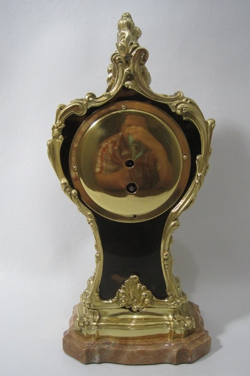 20ième siècle Horloge de table boudoir italienne de style « Boulle » en vente