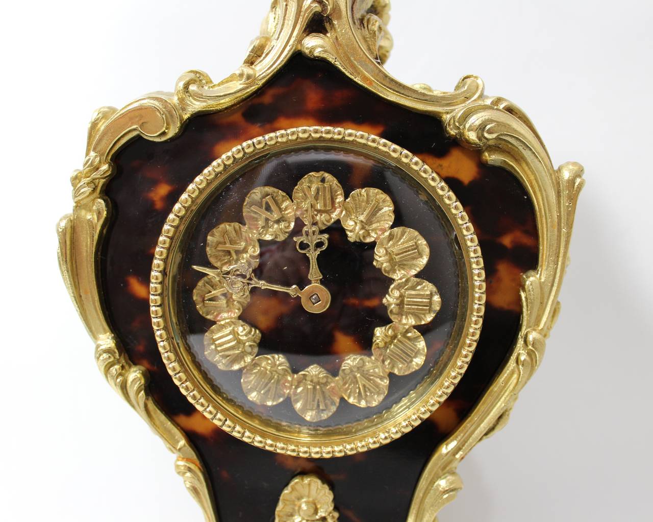 Rococo Horloge de table boudoir italienne de style « Boulle » en vente