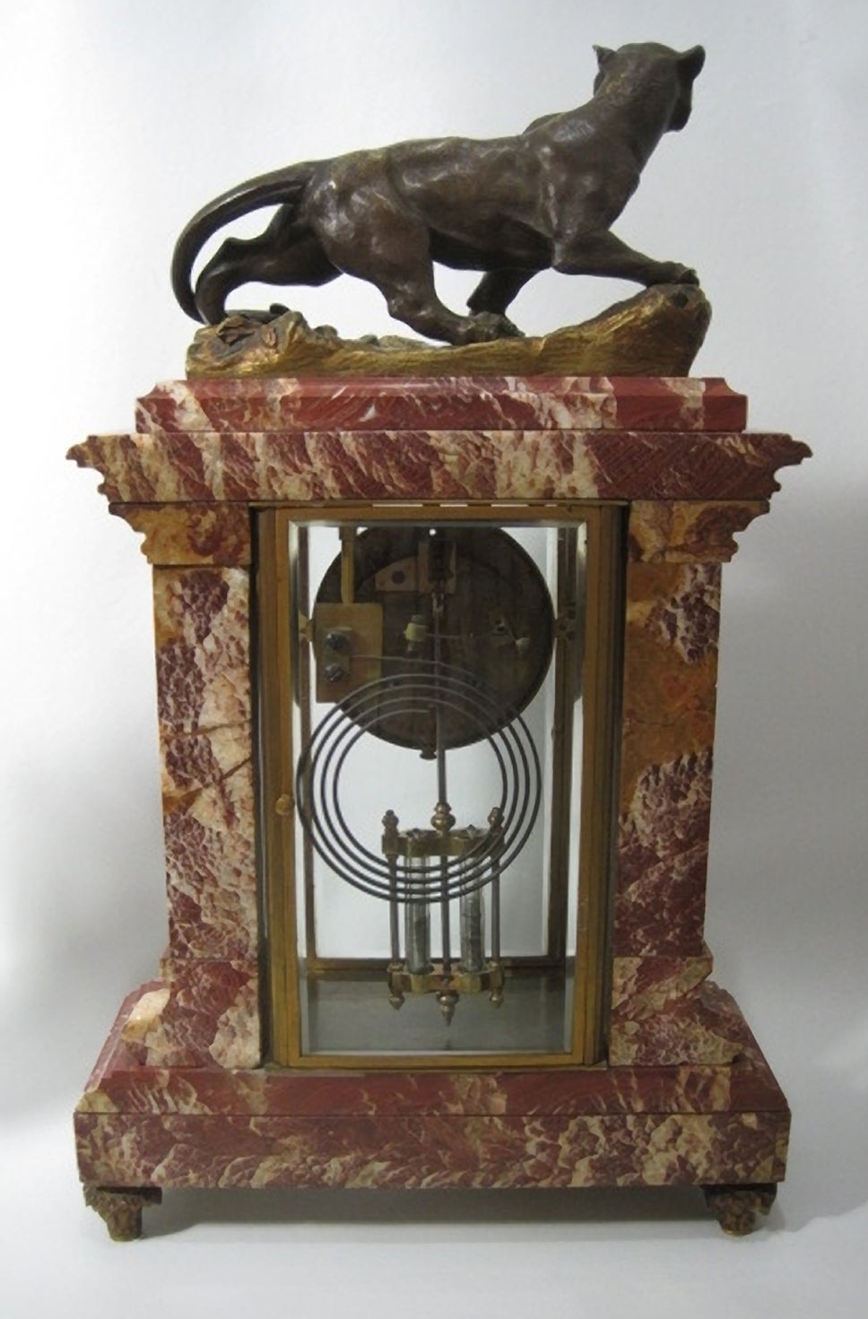 Uhren- und Garnitur-Set aus französischem Marmor im Louis-XVI.-Stil (Louis XVI.) im Angebot
