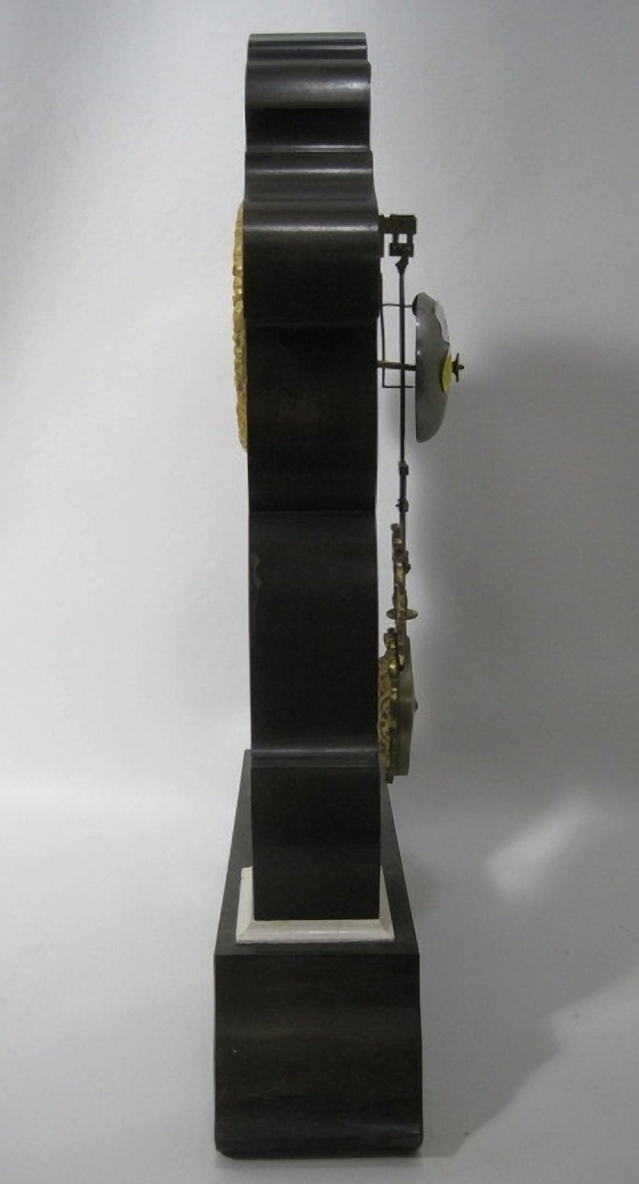 19th Century French Portico Clock with Bone Inlay For Sale 3