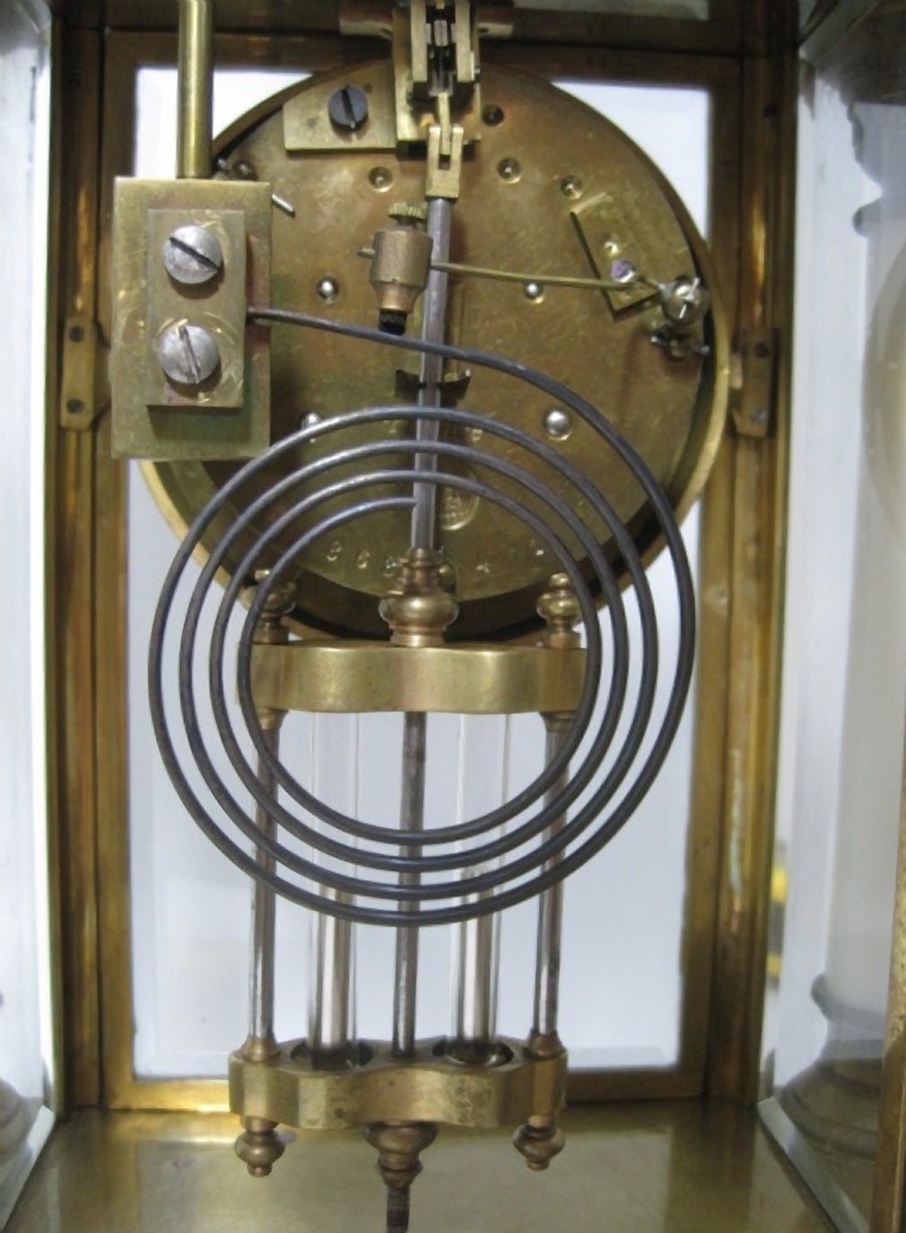 Französische Portico-Uhr im Empire-Stil des 19. Jahrhunderts im Angebot 5