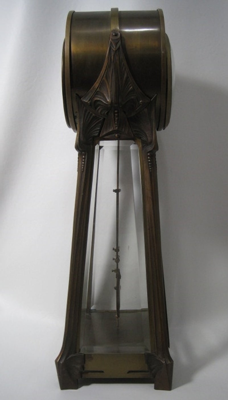20th Century Lenzkirch Mantel Clock, Art Nouveau Jugendstil For Sale