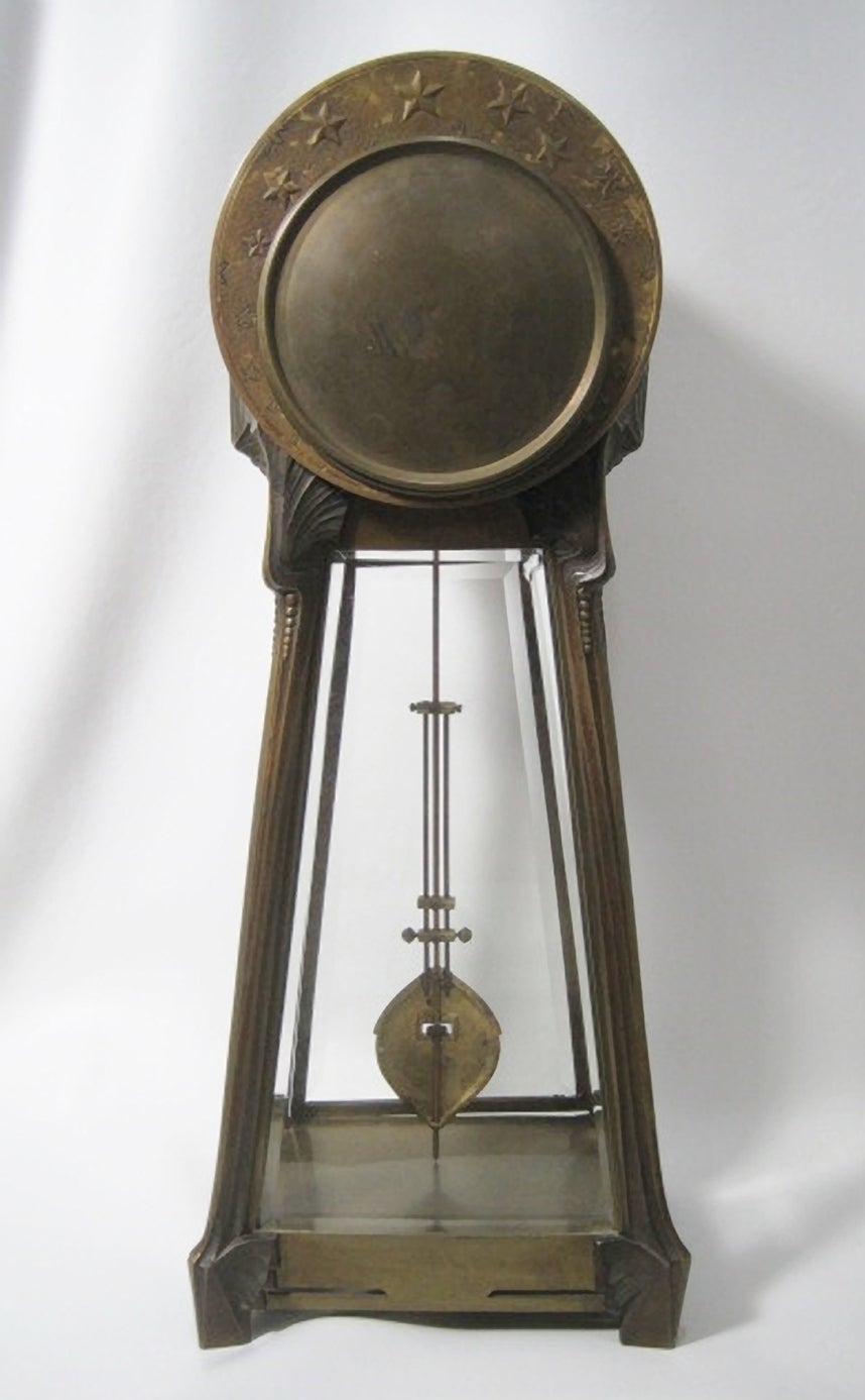 Lenzkirch Mantel Clock, Art Nouveau Jugendstil In Good Condition For Sale In Hamilton, Ontario