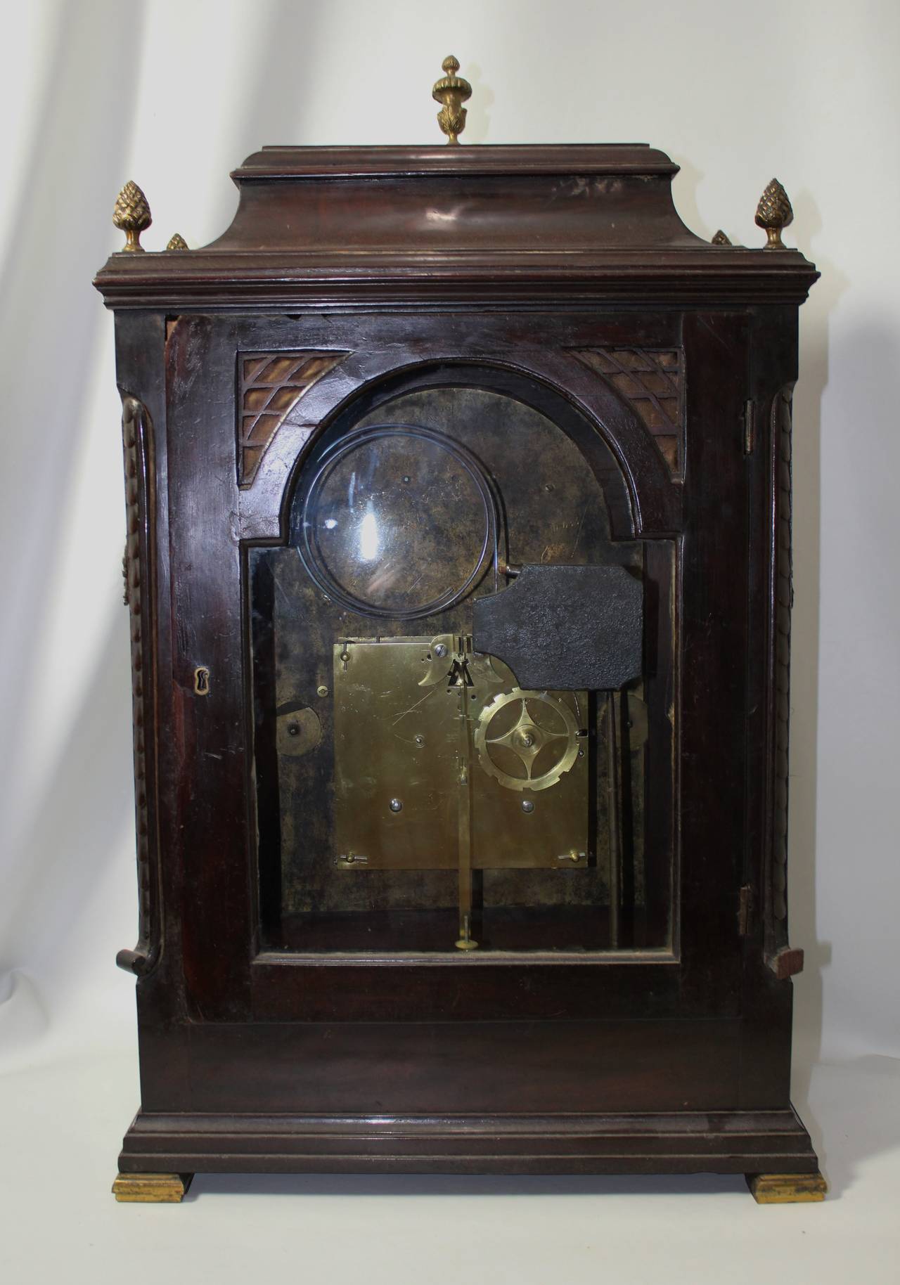 English Bracket Clock, George III Period, 18th Century For Sale 2