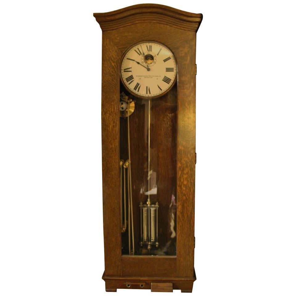 Stunning Stainless Steel and Blue Glass Art Deco / Machine Age Clock ...
