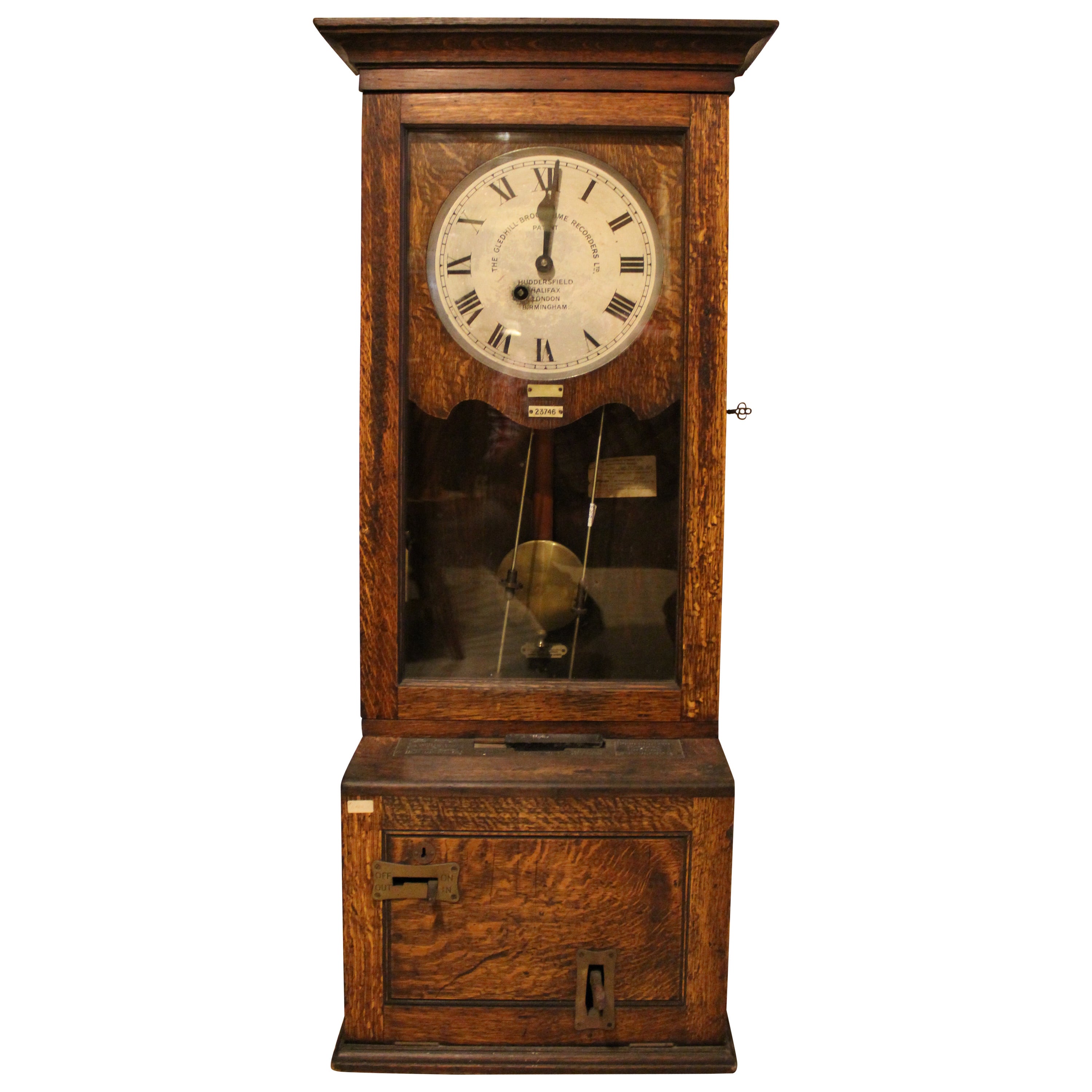 English Time Recorder Clock, Machine Age