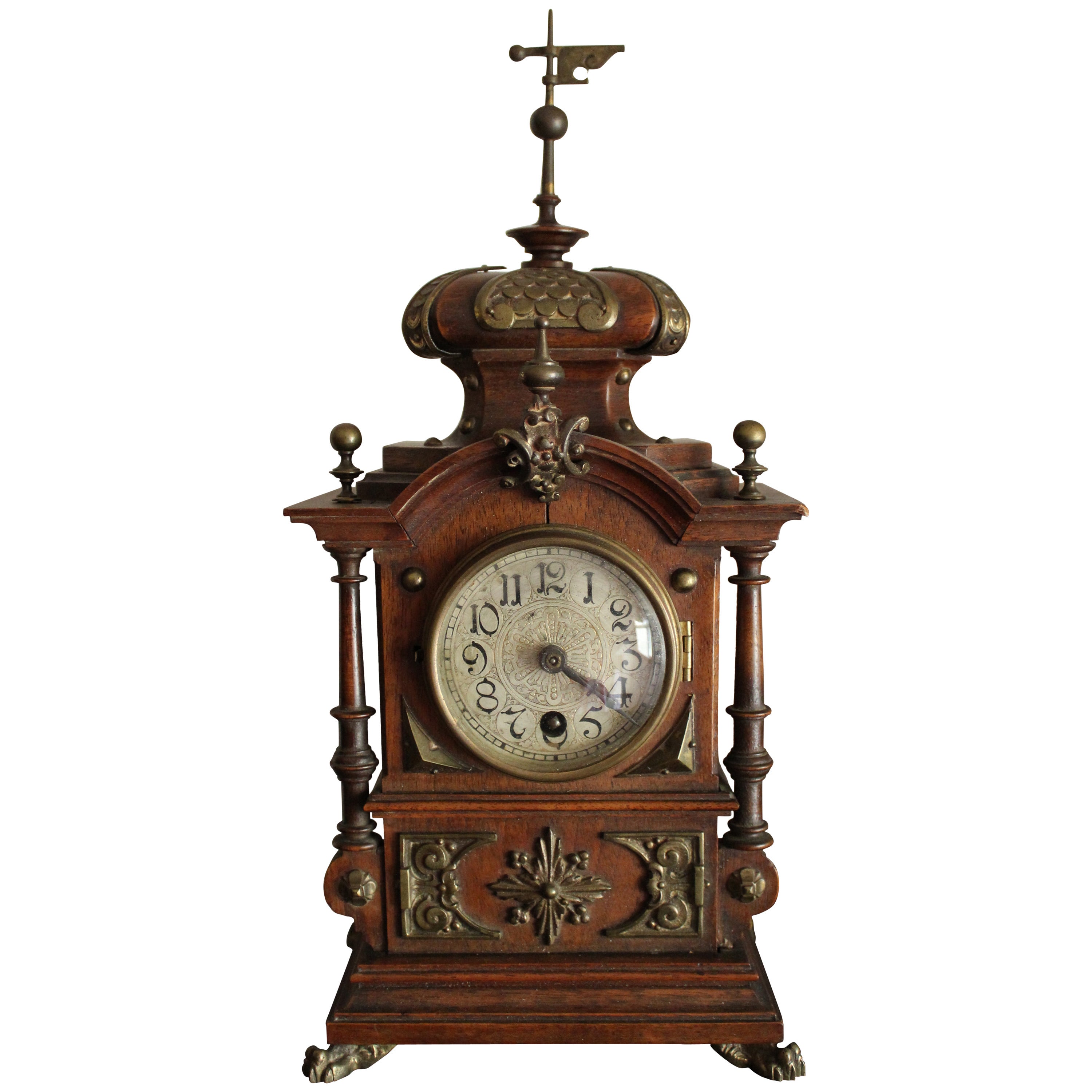 Lenzkirch Mantle Clock, 19th Century, German For Sale